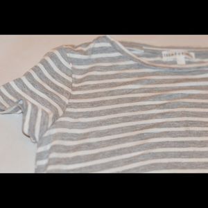 Gray and white stripped tunic, youth large